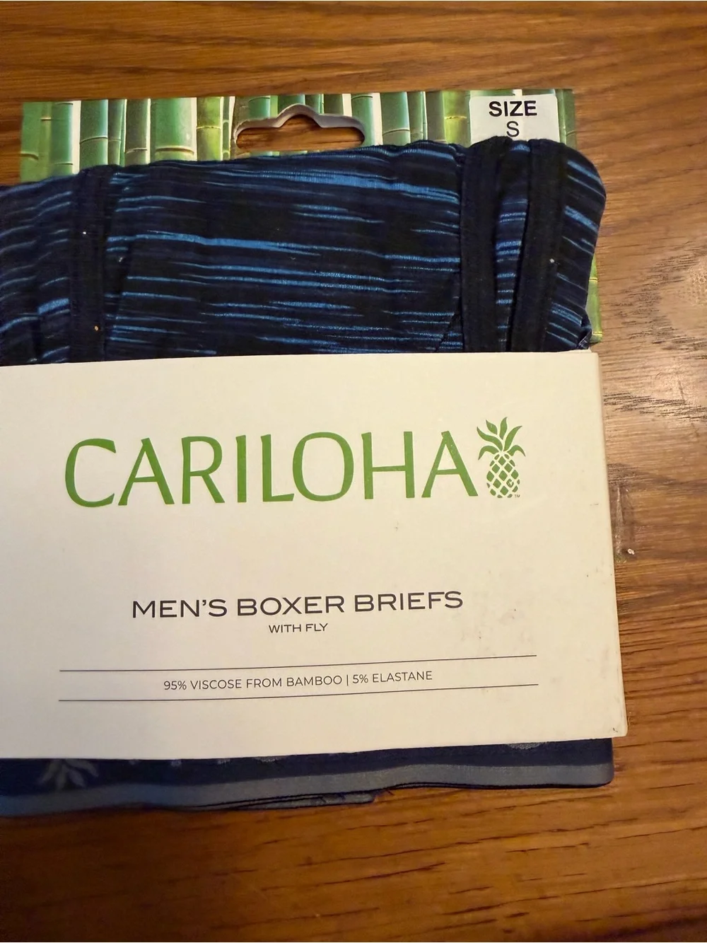 Cariloha Men’s Boxer Briefs in Navy Blue Stripe - S
